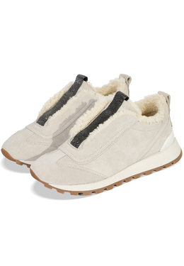 BRUNELLO CUCINELLI: Серые кроссовки 