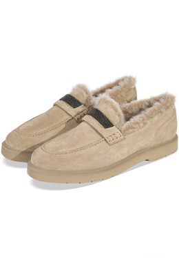 BRUNELLO CUCINELLI: Белые лоферы 