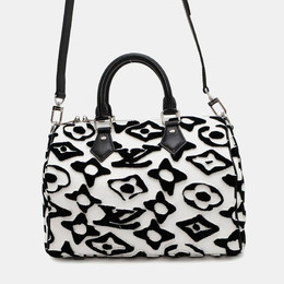 Louis Vuitton: Белая сумка  Speedy
