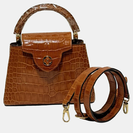 Louis Vuitton: Коричневая сумка на руку 