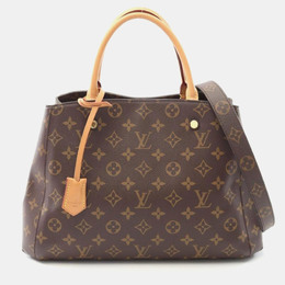 Louis Vuitton: Коричневая сумка  Montaigne