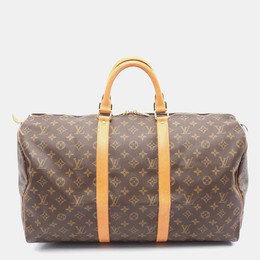 Louis Vuitton: Коричневая дорожная сумка  Keepall 50