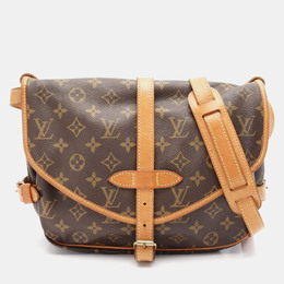 Louis Vuitton: Коричневая сумка через плечо 