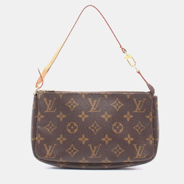 Louis Vuitton: Коричневая сумка  Pochette