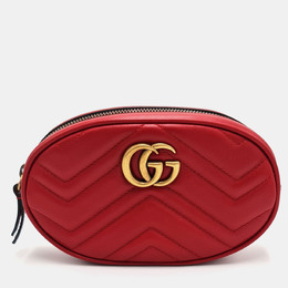 Gucci: Красная сумка  GG Marmont