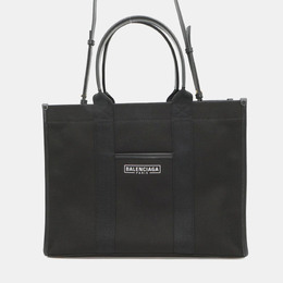 Balenciaga: Чёрная сумка-шоппер 