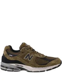 New Balance: Зелёные кроссовки  2002R