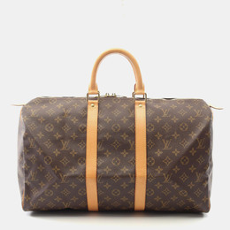 Louis Vuitton: Коричневая дорожная сумка  Keepall 45