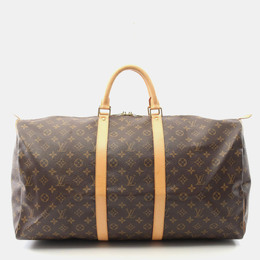 Louis Vuitton: Коричневая дорожная сумка  Keepall