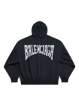 Balenciaga: Хлопковая толстовка  Paris