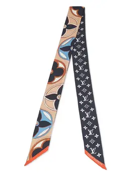 Louis Vuitton Pre-Owned: Синий шарф 