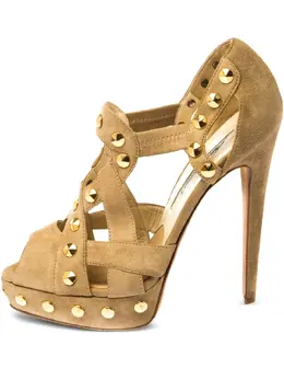 Brian Atwood: Бежевые сандалии 