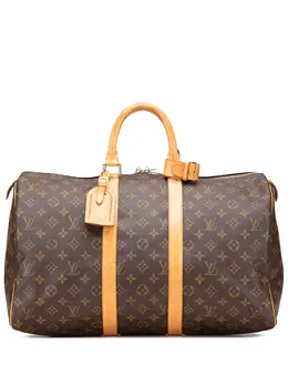 Louis Vuitton Pre-Owned: Коричневая дорожная сумка 