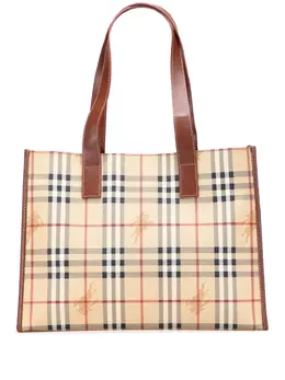 Burberry Pre-Owned: Коричневая сумка-шоппер 