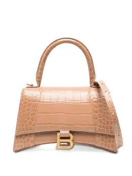 Balenciaga: Бежевая сумка-шоппер  Hourglass