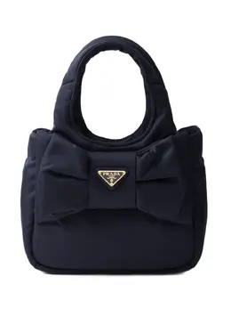 Prada: Синяя сумка-шоппер 