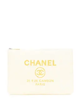 CHANEL Pre-Owned: Жёлтый клатч 