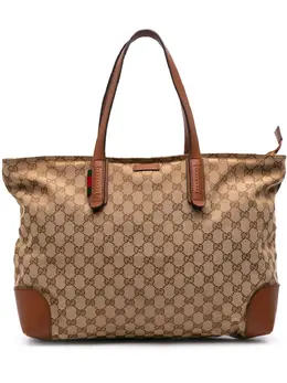 Gucci Pre-Owned: Коричневая сумка-шоппер 