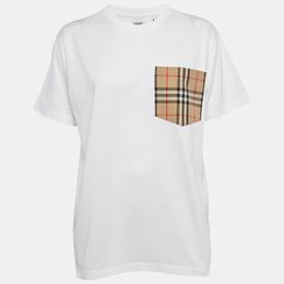Burberry: Белая футболка  Pocket