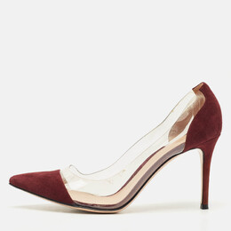 Gianvito Rossi: Бордовые туфли  Plexi