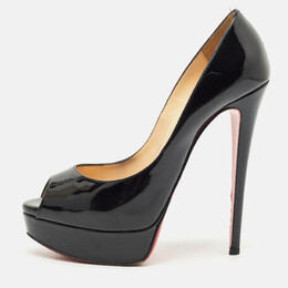Christian Louboutin: Чёрные босоножки 