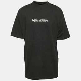 Balenciaga: Чёрная футболка 
