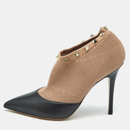 Valentino: Бежевые ботинки  Rockstud