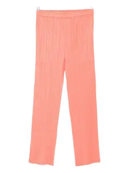 Pleats Please Issey Miyake: Оранжевые брюки 