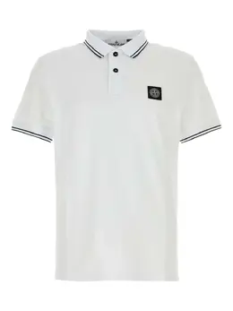 Stone Island: Белое поло 