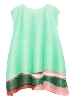 Pleats Please Issey Miyake: Зелёное платье 