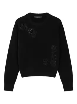 Versace: Чёрный свитер 