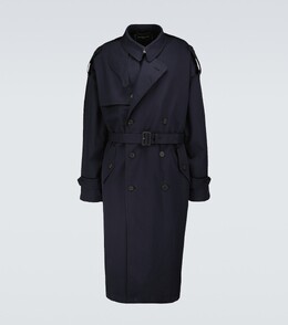 Balenciaga: Синий плащ  Navy