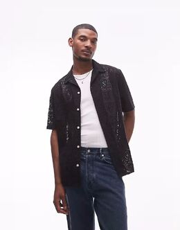 Allsaints: Чёрная рубашка 