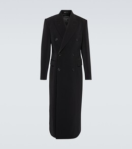 Balenciaga: Двубортное пальто 