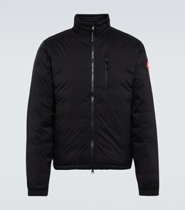 Canada Goose: Чёрный пуховик  Lodge