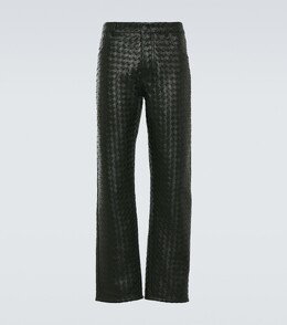 Bottega Veneta: Прямые брюки  Intrecciato