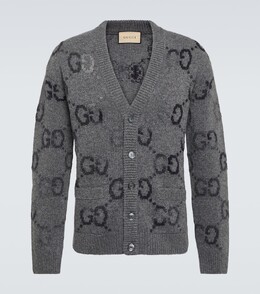 Gucci: Серый кардиган  GG