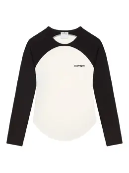 Courrèges: Чёрная футболка 