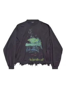 Balenciaga: Футболка с принтом 