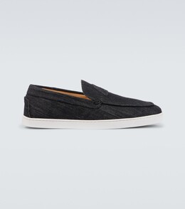 Christian Louboutin: Чёрные мокасины 