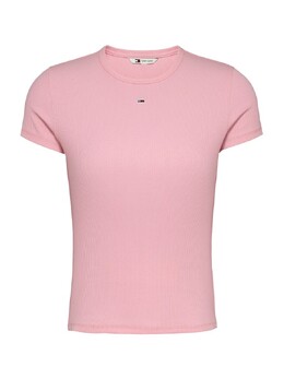 Tommy Jeans: Розовая футболка  Essential