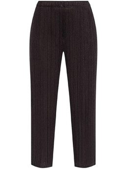 Pleats Please Issey Miyake: Коричневые брюки 