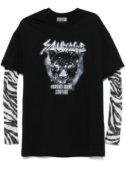 Versace Jeans Couture: Чёрная футболка 