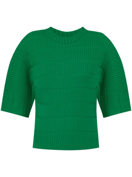 Pleats Please Issey Miyake: Зелёная футболка 