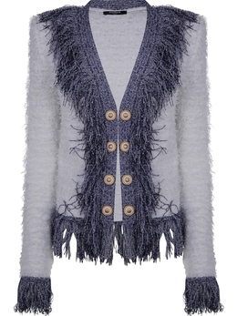 Balmain: Куртка бахромой 