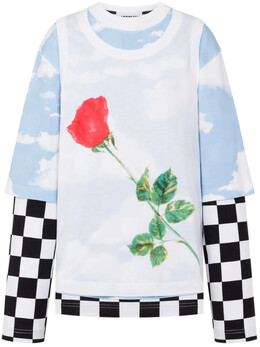 Moschino: Белая футболка 