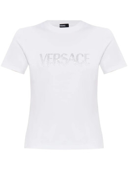 Versace: Белая футболка 