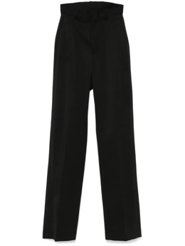 MM6 Maison Margiela: Чёрные брюки 