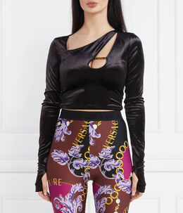 Versace Jeans Couture: Чёрная блуза 