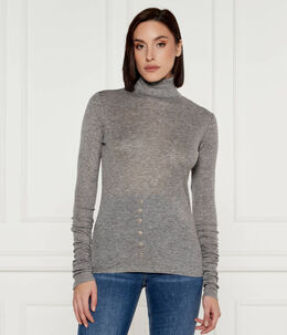 Elisabetta Franchi: Серебристый свитер 